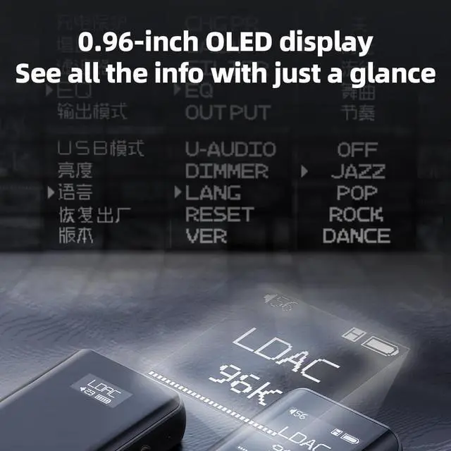 Alt view image 7 of 7 - FiiO BTR15 Headphone Amps Bluetooth 5.1 Receiver High Resolution 384K/32Bit Native DSD256 USB DAC Supports LDAC/aptX HD/MQA for Smartphones/PC/Car/Home Audio (Black)