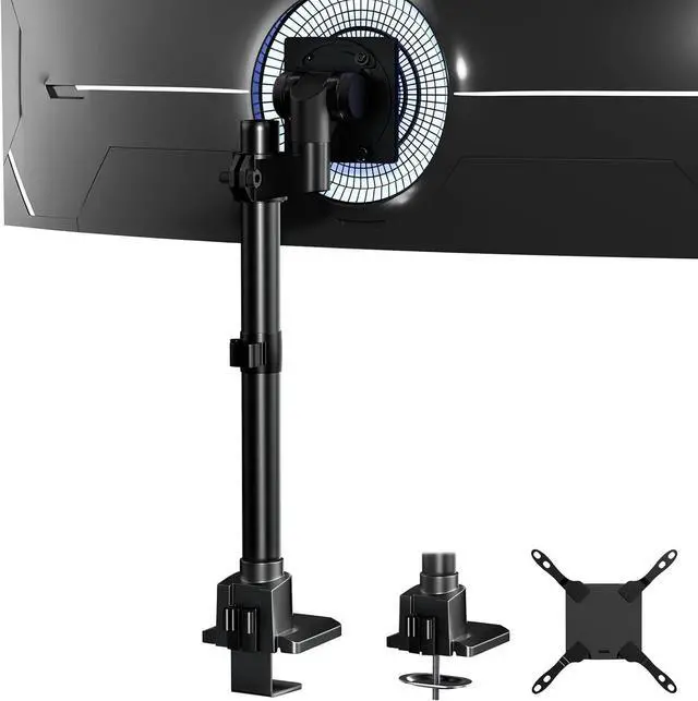 Main image of Monitor-Arm Ultrawide Heavy Duty 27-57'' - Aluminum Single Monitor Mount Holds up to 59.4lbs, Adjustable Desk Mount Stand, VESA75/100/200mm, Black