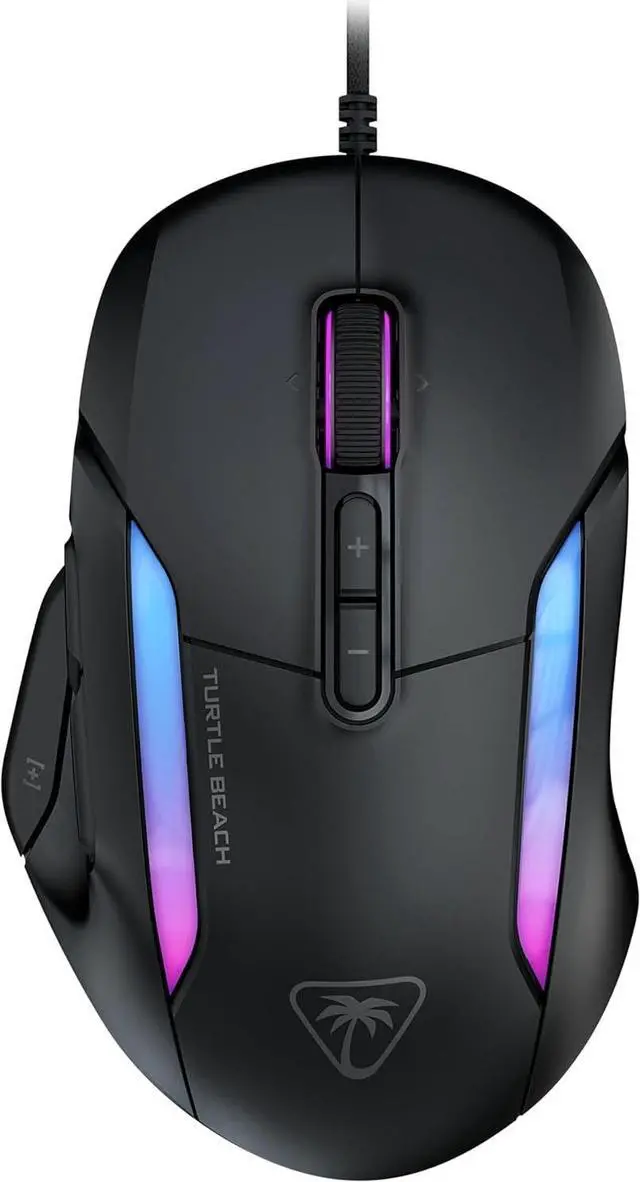 Main image of Turtle Beach Kone II  Wired Ergonomic RGB Gaming Mouse, 26K DPI Optical Sensor, 100M Click Life Optical Switches, 23 Customizable Inputs, 4D Scroll Wheel, Pure PTFE Glides - Ash Black