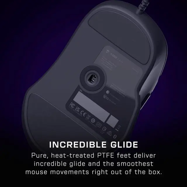 Alt view image 4 of 7 - Turtle Beach Kone II  Wired Ergonomic RGB Gaming Mouse, 26K DPI Optical Sensor, 100M Click Life Optical Switches, 23 Customizable Inputs, 4D Scroll Wheel, Pure PTFE Glides - Ash Black