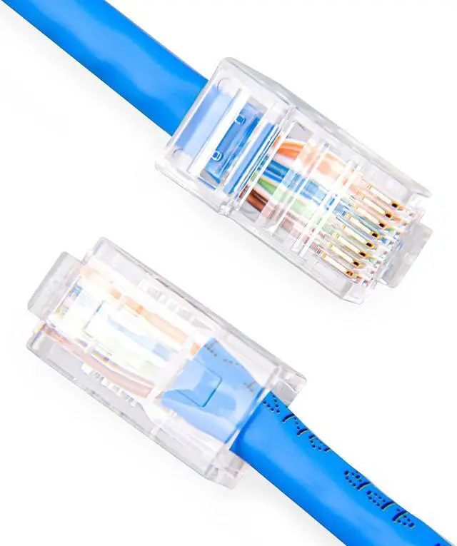 Alt view image 5 of 7 - Cat5e RJ45 Connectors,100-PACK Cat5 Ends/Cat 5 Connector/Cat 5e RJ45 Modular Plugs(3-Prong Gold Plated 15),UTP Network Plug for Solid Strand Cable