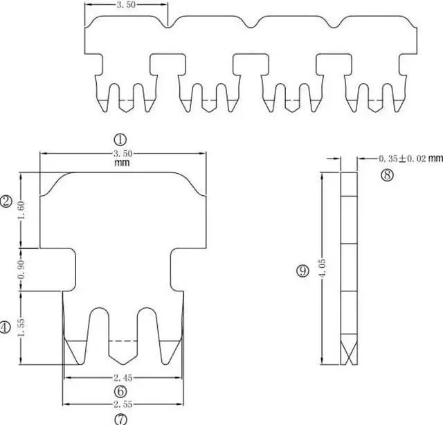 Alt view image 4 of 7 - Cat5e Pass Through RJ45 Connectors,100-PACK Cat5 Ends/Cat 5 Connector/Cat 5e RJ45 Modular Plugs(3-Prong Gold Plated 15),UTP Network Plug for Solid Strand Cable