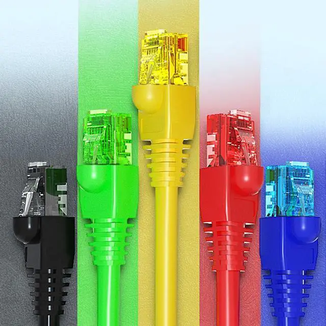 Alt view image 6 of 7 - 100-Pack RJ45 Cat6 Pass Through Connector, Assorted Colors, RJ45 Modular Plugs for Solid or Stranded UTP Cable