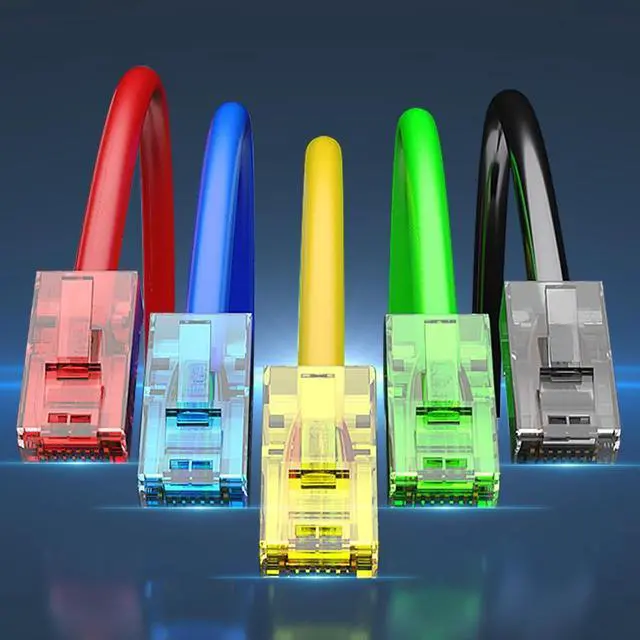 Alt view image 2 of 7 - 100-Pack RJ45 Cat6 Pass Through Connector, Assorted Colors, RJ45 Modular Plugs for Solid or Stranded UTP Cable
