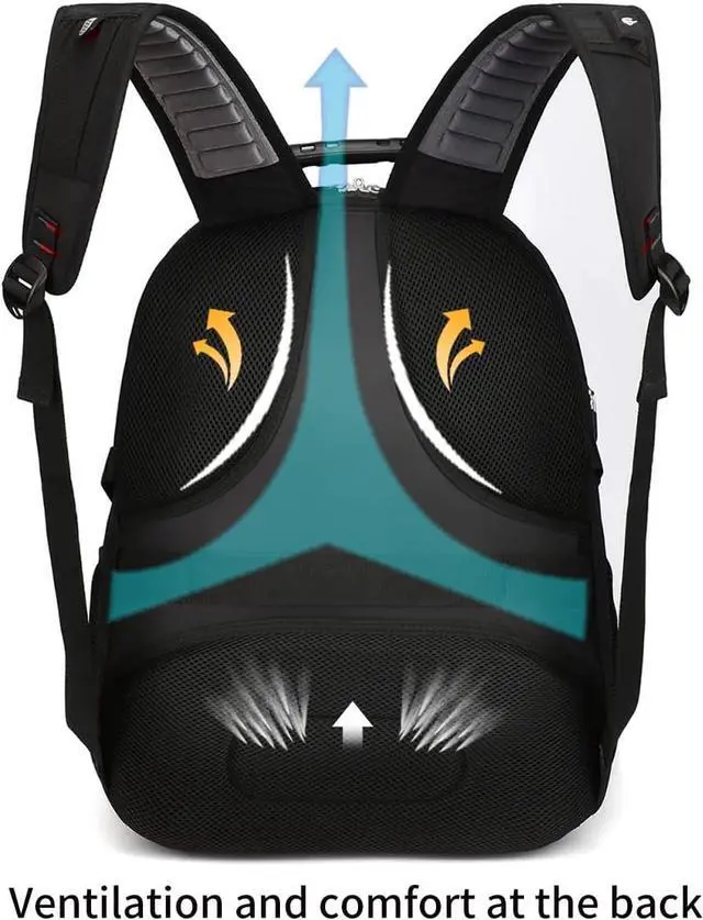 Alt view image 5 of 7 - Extra Large 50L Travel Laptop Backpack with USB Charging Port, College High School Backpack Airline Approved Business Work Bag Fit 17 Inch Laptops for Men Women,Red