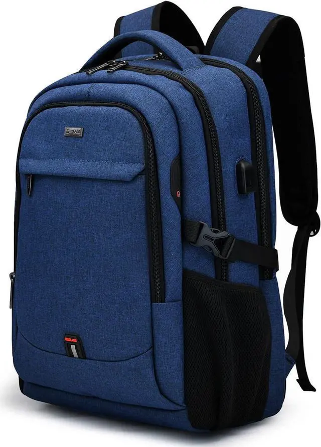 17 Inch Laptop Backpack for Travel Water Resistant College Backpack for Men Women Laptop Bag with USB Charging Port,Blue