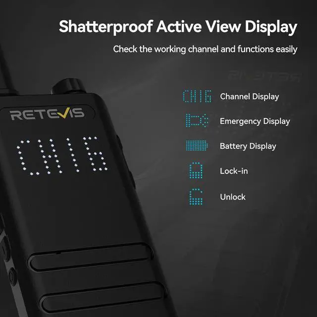 Alt view image 2 of 7 - Retevis Walkie Talkies for Adults,Rechargeable Long Range Two Way Radio,New Version of RT22(3.0), 2 Way Radio with 1620 mAh Battery,Portable FRS Two-Way Radios for School Restaurant(10 Pack)