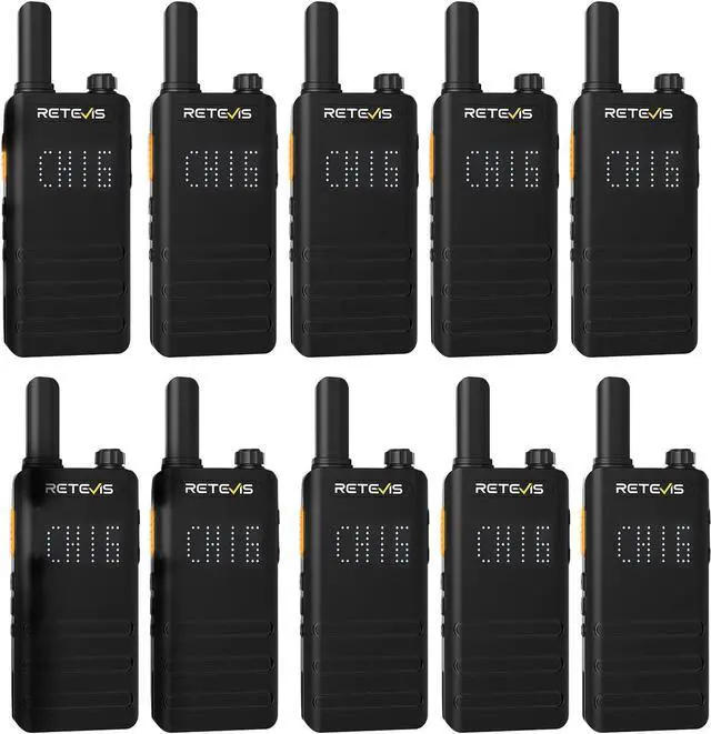 Main image of Retevis Walkie Talkies for Adults,Rechargeable Long Range Two Way Radio,New Version of RT22(3.0), 2 Way Radio with 1620 mAh Battery,Portable FRS Two-Way Radios for School Restaurant(10 Pack)