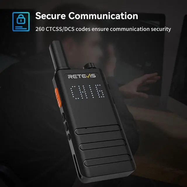 Alt view image 7 of 7 - Retevis Walkie Talkies for Adults,Rechargeable Long Range Two Way Radio,New Version of RT22(3.0), 2 Way Radio with 1620 mAh Battery,Portable FRS Two-Way Radios for School Restaurant(10 Pack)