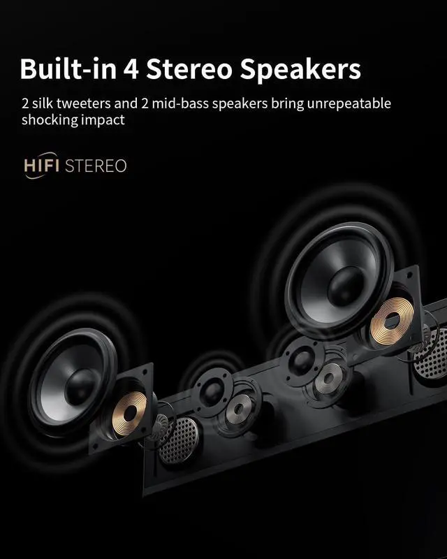 Alt view image 3 of 7 - Bluetooth Vinyl Record Player - High-Fidelity 2-Speed Turntable with Built-in Speakers - Includes Phono Preamp & Magnetic AT-3600L Cartridge - Black Classic Edition