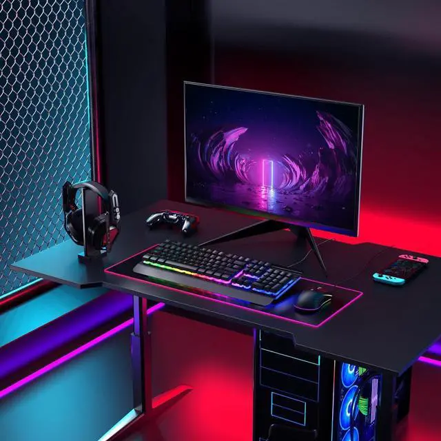 Alt view image 7 of 7 - Wired Gaming Keyboard and Mouse Combo, 104 Keys All-Metal Panel Rainbow Computer Keyboard with Multimedia Keys Wrist Rest and LED Backlit Gaming Mouse 4200 DPI for Windows PC Gamers (Black)