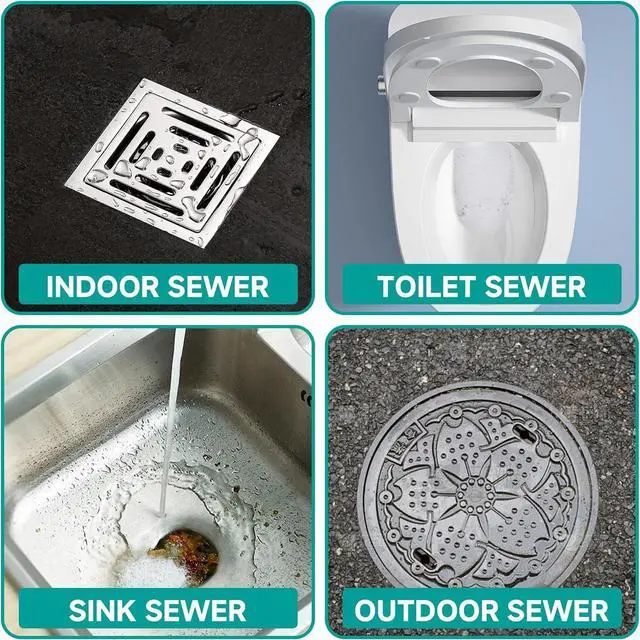 Alt view image 4 of 7 - 150FT Sewer Jetter Kit for Pressure Washer,1/4NPT Drain Cleaner Hose 5800PSI, with Adapter Corner Rotating Button Nose Sewer Jetting Nozzles Kit Pearl Corsage Pin Spanner Waterproof Tape