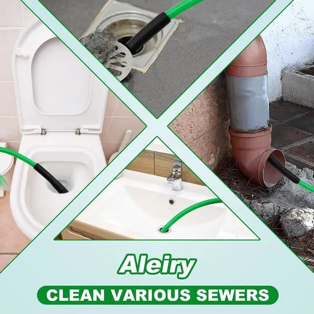 Alt view image 5 of 7 - Sewer Jetter Kit for Pressure Washer,Water Jet Drain Cleaning Hose with Corner Rotating Button Spring Nose 1/4" NPT Sewer Cleaning Tool High-Pressure Nozzles,5800 PSI 150 FT