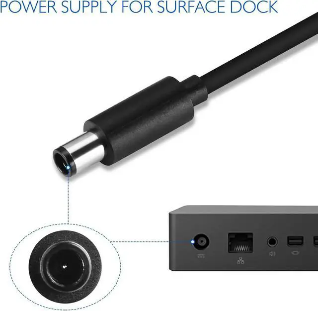 Alt view image 3 of 7 - Surface Dock Charger,15V 6A 90W Ac Adapter Power Supply Battery Charger for Microsoft Docking Station Surface Pro 4 Surface Book 1661 1749 TG-TECH