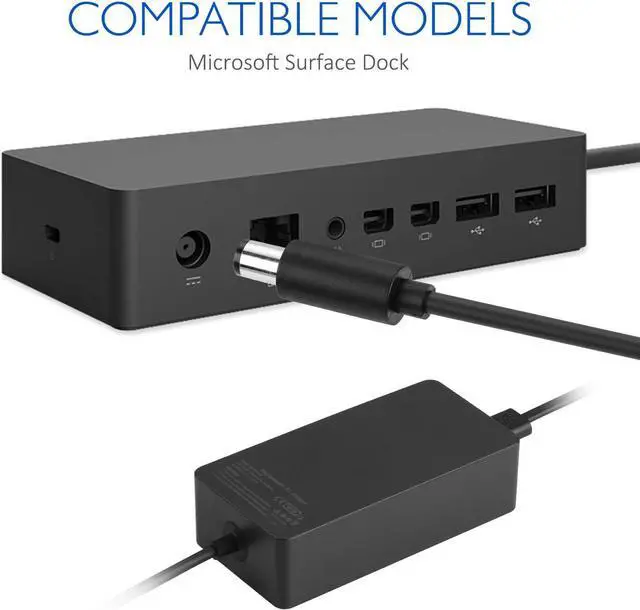 Alt view image 6 of 7 - Surface Dock Charger,15V 6A 90W Ac Adapter Power Supply Battery Charger for Microsoft Docking Station Surface Pro 4 Surface Book 1661 1749 TG-TECH
