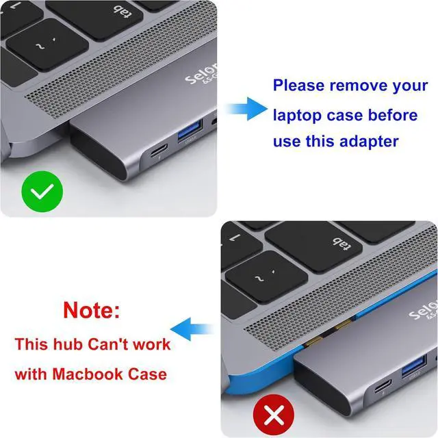 Alt view image 7 of 7 - USB C Adapter for MacBook Pro/MacBook Air M1 M2 M3 2021 2020 2019 13" 15" 16", 6 in 1 USB-C Hub MacBook Pro Accessories with 3 USB 3.0 Ports,USB C to SD/TF Card Reader and 100W Thunderbolt 3 PD Port