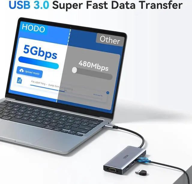 Alt view image 6 of 7 - USB C Docking Station Dual Monitor Adapter for Dell HP, Laptop Docking Station 3 Monitors Quad Display USB C Hub Dongle to 2 HDMI 4K,DP 8K, VGA,4 USB,PD,USB C Adapter 9 in 1 USB C Dock for Lenovo