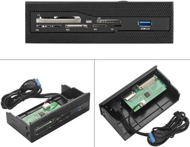Alt view image 3 of 6 - 5.25inches High Speed Front USB 3.0 Interface, Stability While transferring,PC Internal Card Reader USB 3.0 Port M2 MS XD CF TF Card Dashboard Front Panel