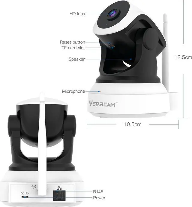 Alt view image 6 of 6 - Pet Camera Indoor, 2.4GHz WiFi Dog Camera, Baby/Pet Camera with Phone App, Pet Monitor with AI Human Detection Night Vision, 2-Way Talk, 24/7, TF/Cloud Storage