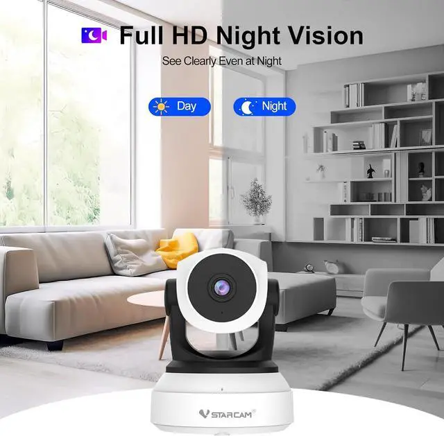 Alt view image 4 of 6 - Pet Camera Indoor, 2.4GHz WiFi Dog Camera, Baby/Pet Camera with Phone App, Pet Monitor with AI Human Detection Night Vision, 2-Way Talk, 24/7, TF/Cloud Storage