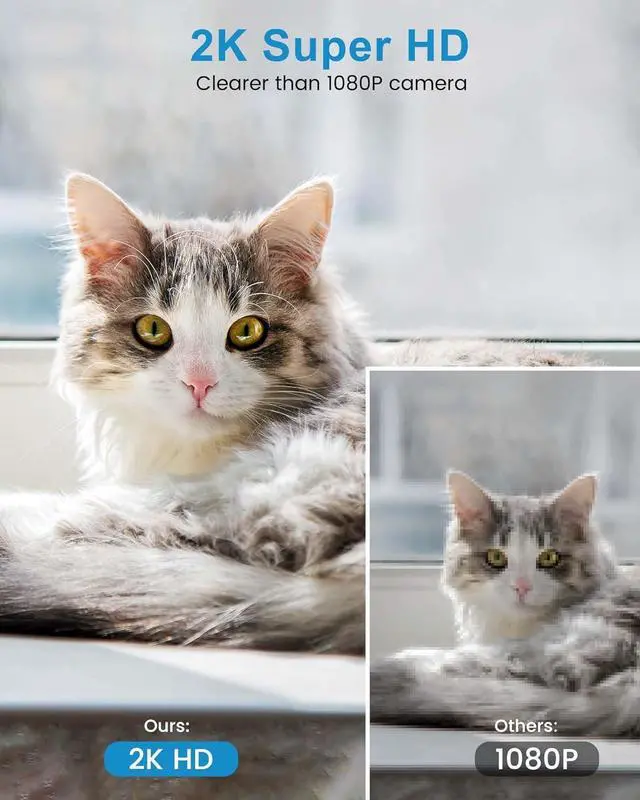 Alt view image 3 of 7 - Pet Camera Indoor, 2K High Definition Dog Camera with Phone APP, Cat Camera with 24/7 Recording with Cloud/Local SD, 2-Way Audio and Video, Night Vision, Pet Motion Tracking Alarm