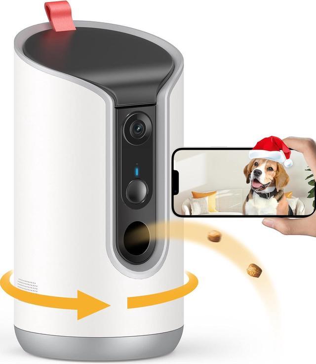 Main image of 2K Pet Camera Treat Dispenser, 360°View Dog Camera with Phone App, 5G&2.4G WiFi 2-Way Talk Pet Camera Indoor for Cats Remote Treat Tossing, Motion Alerts, Auto Tracking