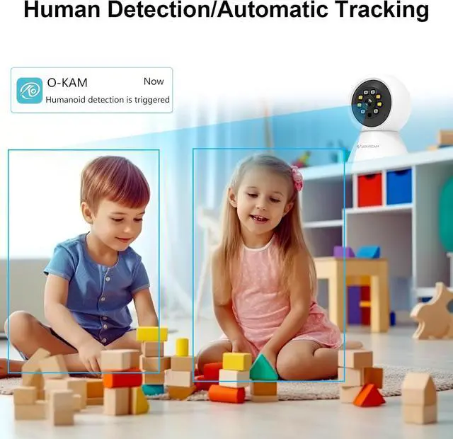 Alt view image 3 of 7 - 3MP Cameras for Home Security, Pet Camera Indoor for Dog Camera with Phone APP Color Night Vision, Motion Detection, 2-Way Talk with Cloud & SD Card Storage