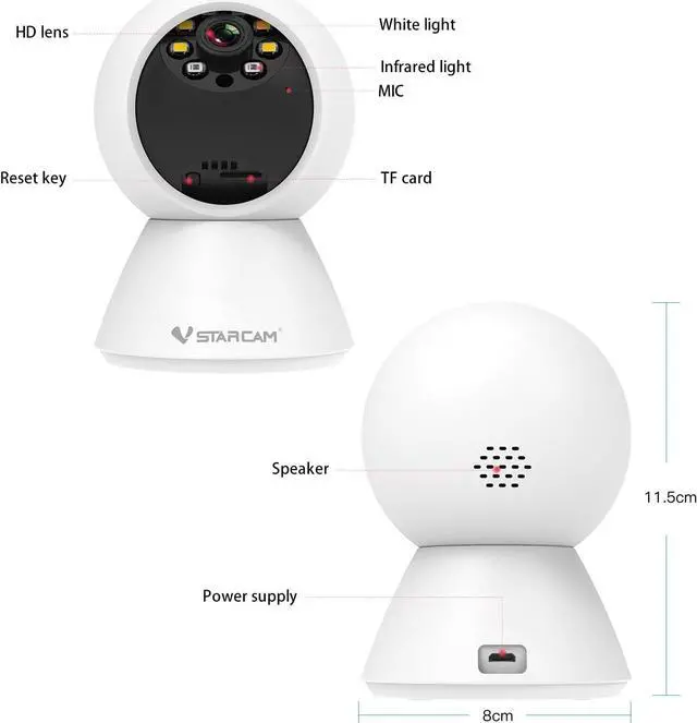Alt view image 7 of 7 - 3MP Cameras for Home Security, Pet Camera Indoor for Dog Camera with Phone APP Color Night Vision, Motion Detection, 2-Way Talk with Cloud & SD Card Storage