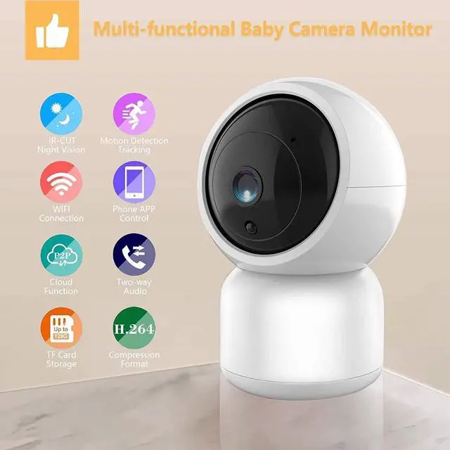 Alt view image 2 of 7 - Pet Camera Monitor, Security Camera WiFi Home Dog Camera 1080P HD,Indoor Outdoor Camera for Dog and Cat,Support APP Remote Control/Motion Detection/2 Way Audio/Night Vision