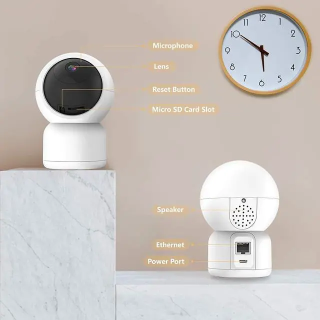 Alt view image 7 of 7 - Pet Camera Monitor, Security Camera WiFi Home Dog Camera 1080P HD,Indoor Outdoor Camera for Dog and Cat,Support APP Remote Control/Motion Detection/2 Way Audio/Night Vision