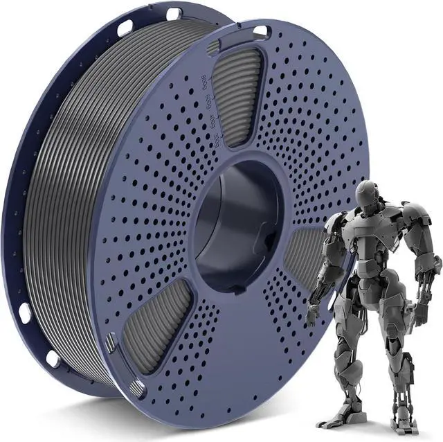 Main image of PLA 3D Printer Filament PLA Filament 1.75mm, Neatly Wound PLA 3D Printing Filament 1.75mm, Dimensional Accuracy +/- 0.02 mm, Fit Most FDM 3D Printers, 1kg Spool (2.2lbs), PLA Grey