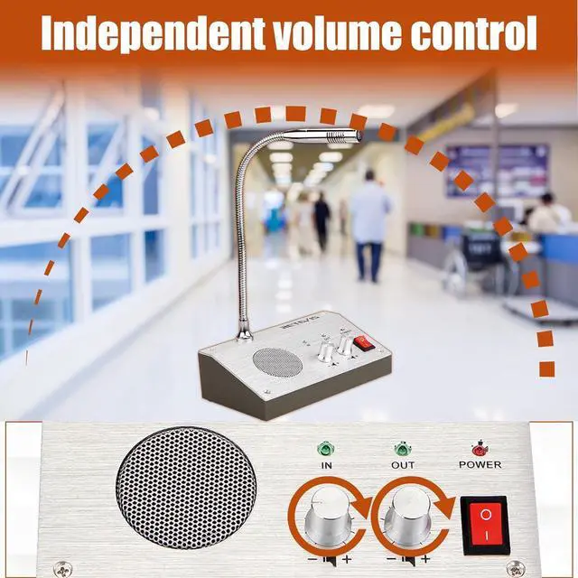 Alt view image 4 of 7 - RT-9908 Window Speaker,Window Intercom Dual-Way Voice,Window Speaker Intercom System for Business,Bank,Ticket Window