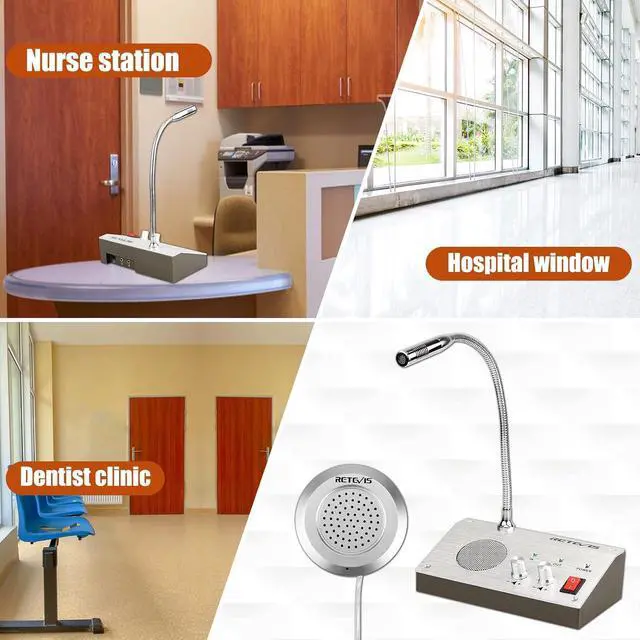 Alt view image 7 of 7 - RT-9908 Window Speaker,Window Intercom Dual-Way Voice,Window Speaker Intercom System for Business,Bank,Ticket Window