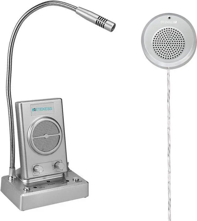 Main image of TW102 Window Intercom,Window Speakers, 8M Cable with Loud Outer Speaker, Connect Wireless Mic,Intercom System for Hotel,School,Medical Center