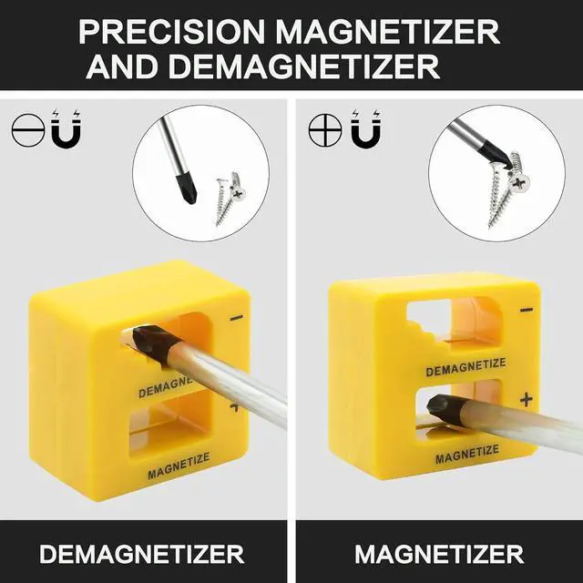 Alt view image 5 of 7 - 43pcs Magnetic Screwdriver Set, Including Slotted, Phillips, Hexagonal, Pozidriv, Magnetizer, Demagnetizer, Replaceable Screwdriver Bits and Sturdy Tool Case for DIY and Repair Work