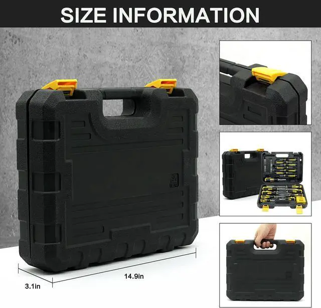 Alt view image 7 of 7 - 43pcs Magnetic Screwdriver Set, Including Slotted, Phillips, Hexagonal, Pozidriv, Magnetizer, Demagnetizer, Replaceable Screwdriver Bits and Sturdy Tool Case for DIY and Repair Work