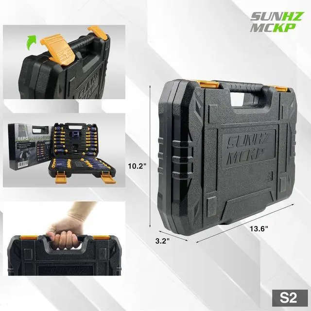 Alt view image 5 of 7 - Magnetic Screwdriver Set 66-Piece, S2- Alloy Tool Steel, Includes Slotted/Phillips/Torx Mini Precision Screwdriver, Replaceable Screwdriver Bits With Sturdy tool box