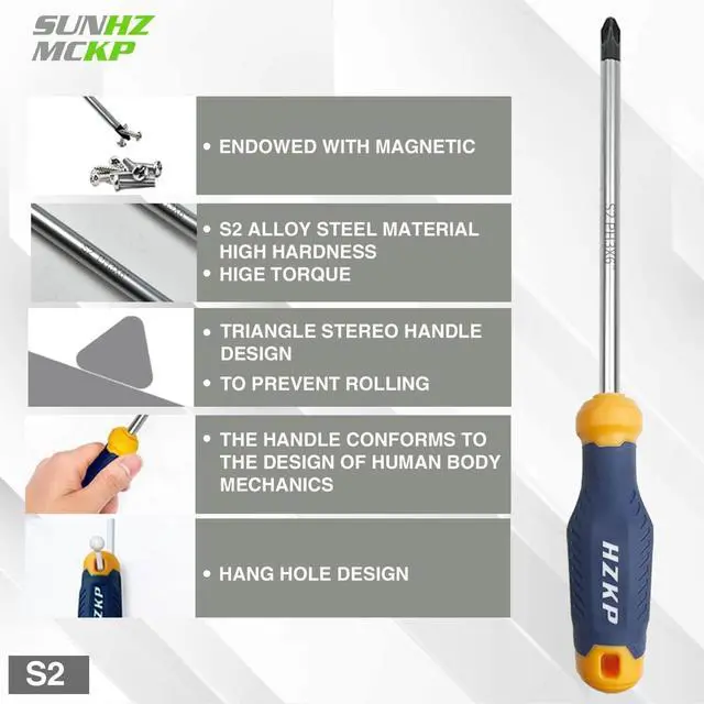 Alt view image 4 of 7 - Magnetic Screwdriver Set 66-Piece, S2- Alloy Tool Steel, Includes Slotted/Phillips/Torx Mini Precision Screwdriver, Replaceable Screwdriver Bits With Sturdy tool box
