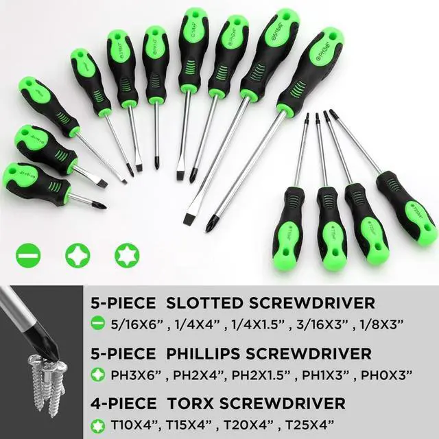 Alt view image 2 of 7 - 86PCS Magnetic Screwdriver Set,Includes Slotted/Phillips/Torx Mini Precision Screwdriver, Replaceable Screwdriver Bits and nut drivers With Sturdy tool box