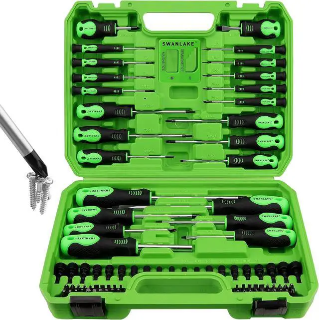 Main image of 86PCS Magnetic Screwdriver Set,Includes Slotted/Phillips/Torx Mini Precision Screwdriver, Replaceable Screwdriver Bits and nut drivers With Sturdy tool box