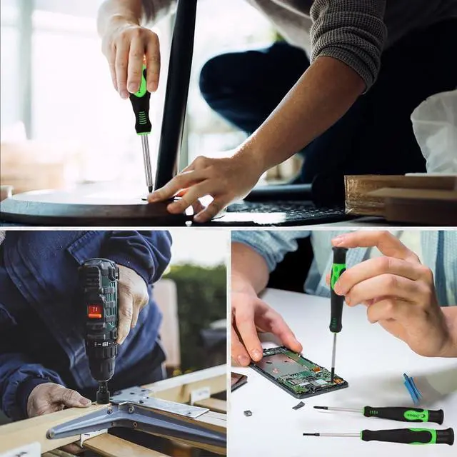 Alt view image 7 of 7 - 86PCS Magnetic Screwdriver Set,Includes Slotted/Phillips/Torx Mini Precision Screwdriver, Replaceable Screwdriver Bits and nut drivers With Sturdy tool box