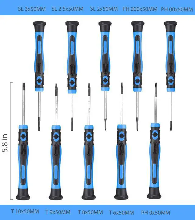 Alt view image 4 of 7 - 120-pieces Magnetic Screwdrivers Sets Includes Sockets, Slotted, Phillips, Hex, Torx and Precision Screwdriver Set Tools for Men, Repair Home