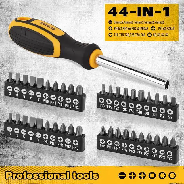 Alt view image 5 of 7 - Magnetic Screwdriver Set with Case: 86-Piece Slotted Phillips, Hex, Torx, Precision, Nut Drivers, Driver Bits and Magnetizer, Ergonomic Handle, Ideal for Mechanics and Professionals