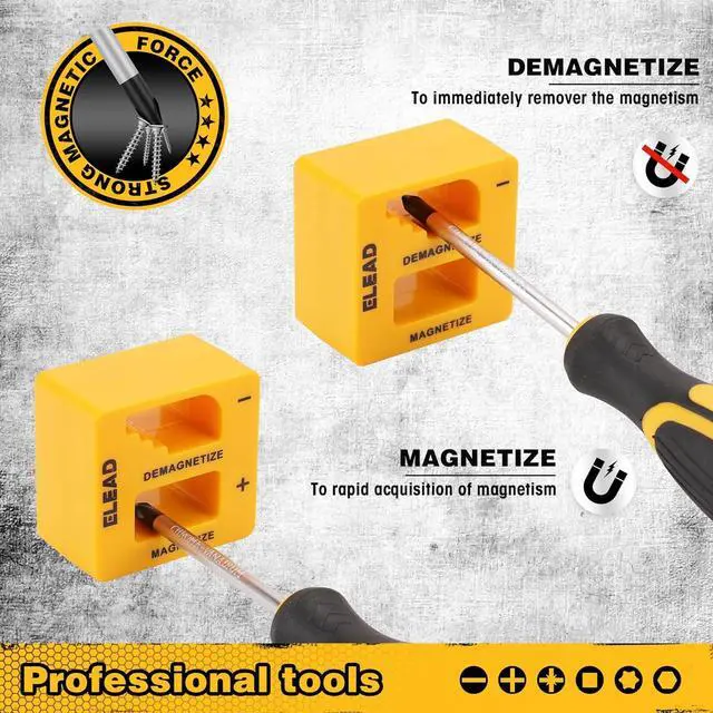 Alt view image 7 of 7 - Magnetic Screwdriver Set with Case: 86-Piece Slotted Phillips, Hex, Torx, Precision, Nut Drivers, Driver Bits and Magnetizer, Ergonomic Handle, Ideal for Mechanics and Professionals