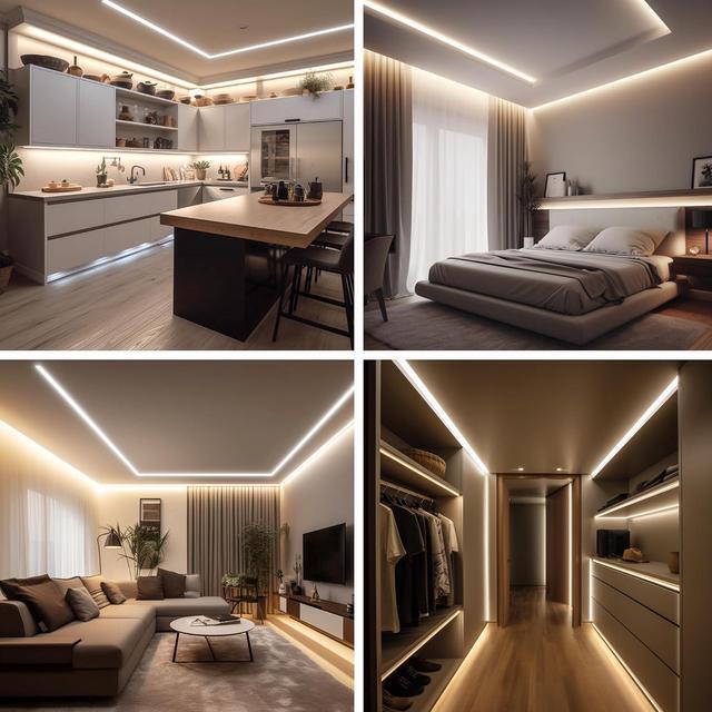 Alt view image 6 of 6 - COB LED Strip Light with Remote, Dimmable 16.4FT/5M Flexible High Density LED Light,4000K Natural White 2400LEDs Super Bright LED Light Strip CRI 90+ for Bedroom,Kitchen,DIY Home Decoration