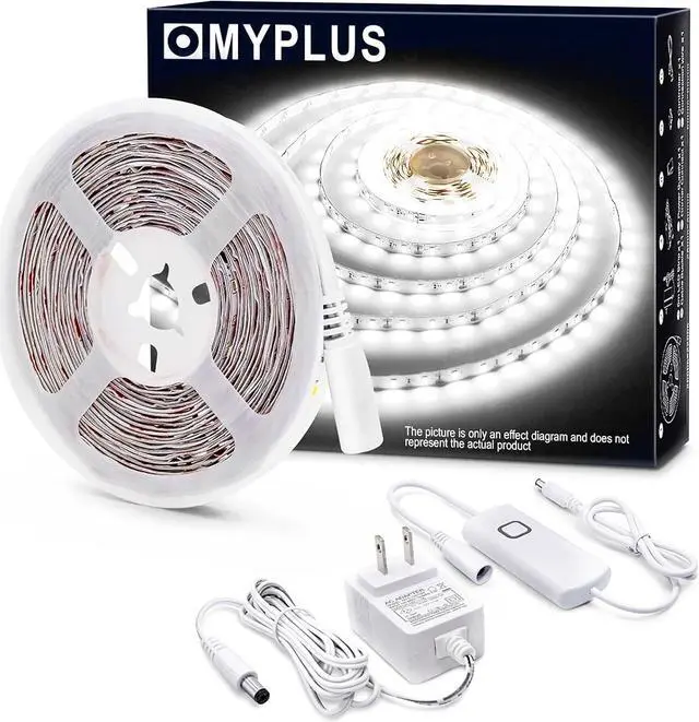 Main image of LED Strip Lights White, 16.4ft Daylight White 6000K LED Tape Lights with Dimmable 700 Lumen and 300 LEDs Bright Flexible Led Light Strip for Vanity Mirror,Under Cabinet,Kitchen,Bedroom