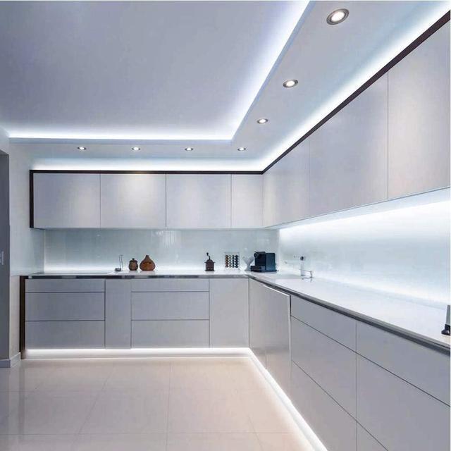 Alt view image 5 of 7 - White LED Strip Lights, Upgraded 16.4ft Dimmable LED Light Strip 6500K Bright Daylight White, Strong Adhesive, 300 LEDs Flexible Tape Lights for Mirror, Kitchen Cabinet, Bedroom, Christmas Decor