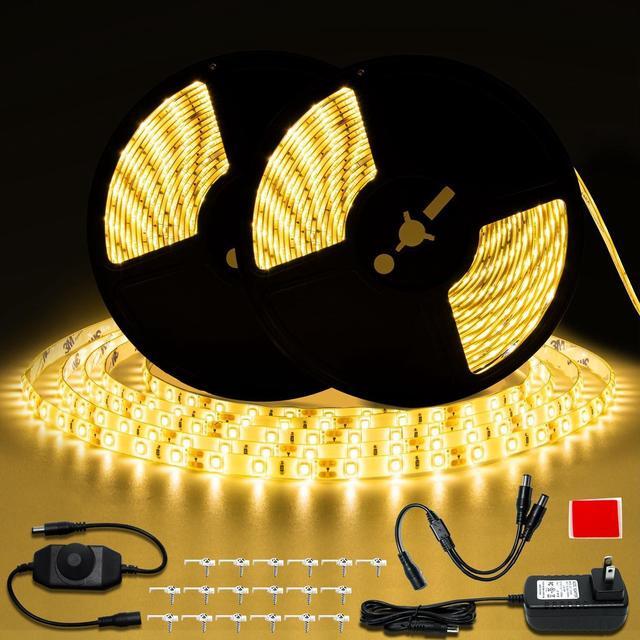 Main image of 50ft White LED Strip Lights, 6000K Warm White Waterproof Tape Light, 15M 12V Rope Light Strong 3M Adhesive, for Home,Kitchen, Patio, Balcony, Party, Wedding, Indoor and Outdoor Decor