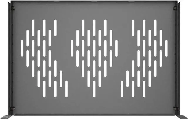 Alt view image 6 of 6 - 1U Server Rack Shelf, Suitable for 19" Network Equipment Racks and Cabinets, Ventilated Cantilever Tray, Depth of 12 inches, Well-Ventilated (1PCS, Black)