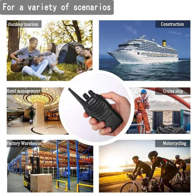 Alt view image 6 of 7 - Two Way Radios Long Range Walkie Talkies for Adults with Headphones,16 Channel Handheld 2 Way Radio Rechargeable with Flashlight Li-ion Battery and Charger(6 Pack)